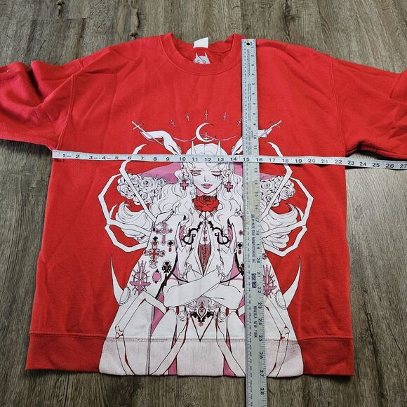 OMOCAT x Vacuumch White Widow Red Sweater Sweatshirt Size Large - Picture 6 of 8
